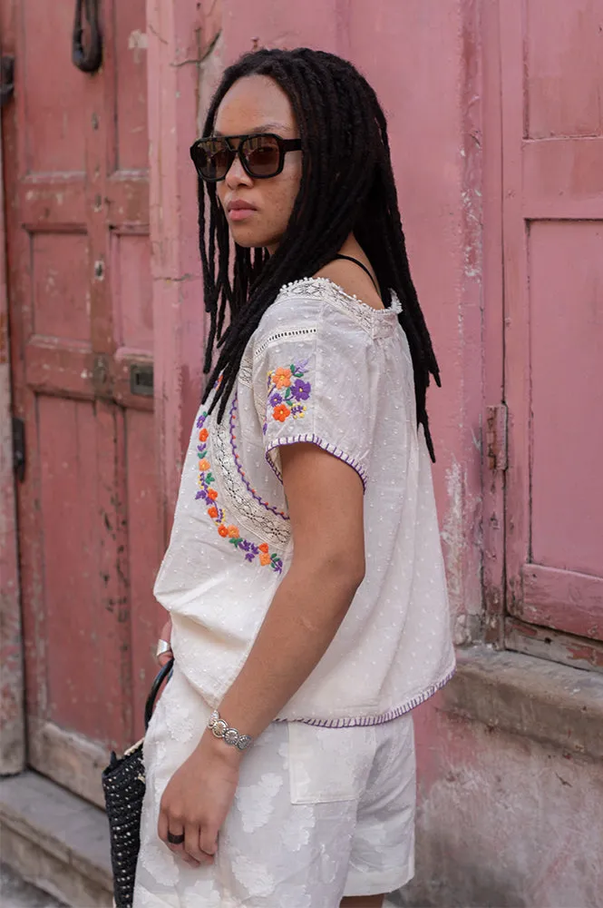 Louizon Woops Embroidered Blouse