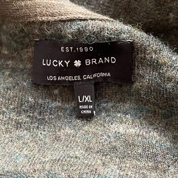 Lucky Brand Sleeveless Cotton/Wool Blend Duster Size L/XL