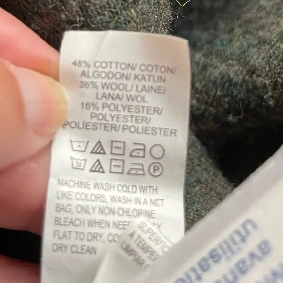 Lucky Brand Sleeveless Cotton/Wool Blend Duster Size L/XL