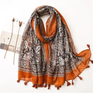 Luxury Brand 2020 Linen Printed Scarf Women scarf cotton Shawls and Wraps Scarves
