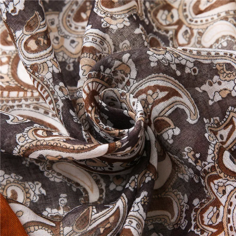 Luxury Brand 2020 Linen Printed Scarf Women scarf cotton Shawls and Wraps Scarves
