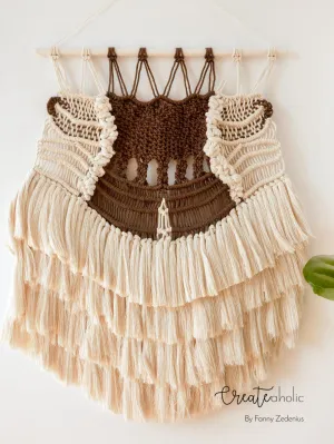 Macramé wall hanging, "Ballerina"