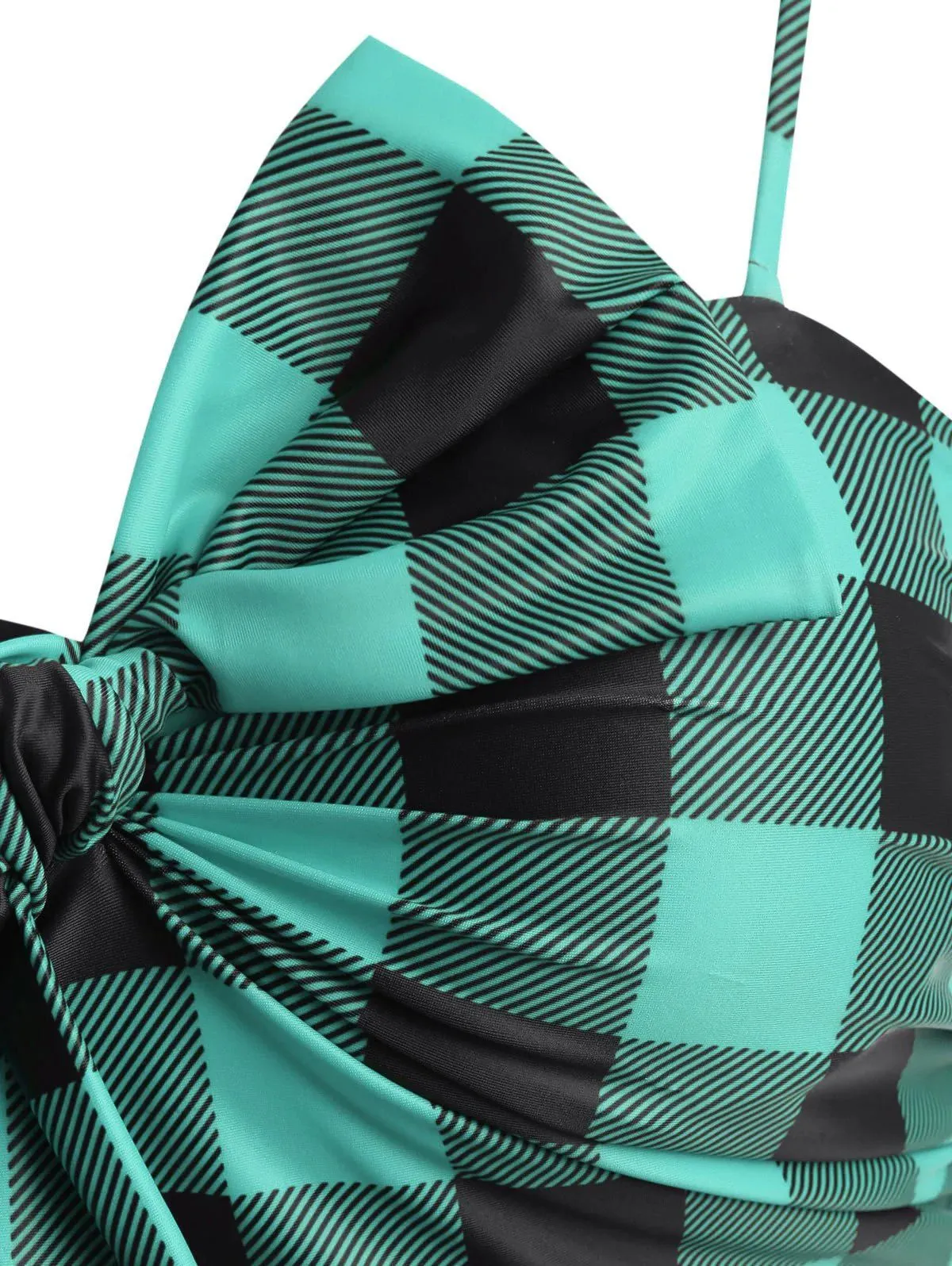 Maillot de Bain Vert à Carreaux
