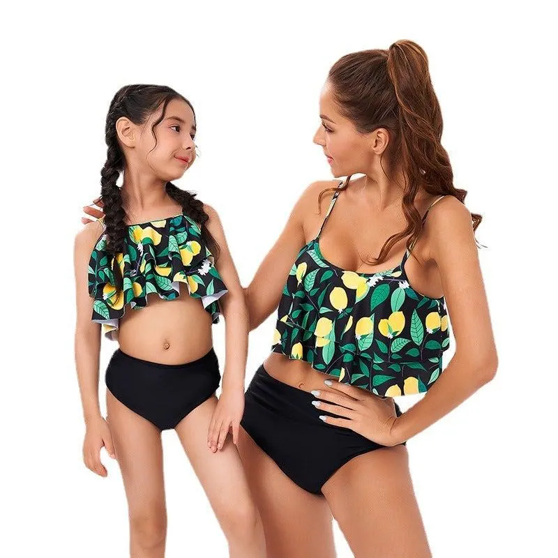 Matching Mother Child Ruffles Swimsuit