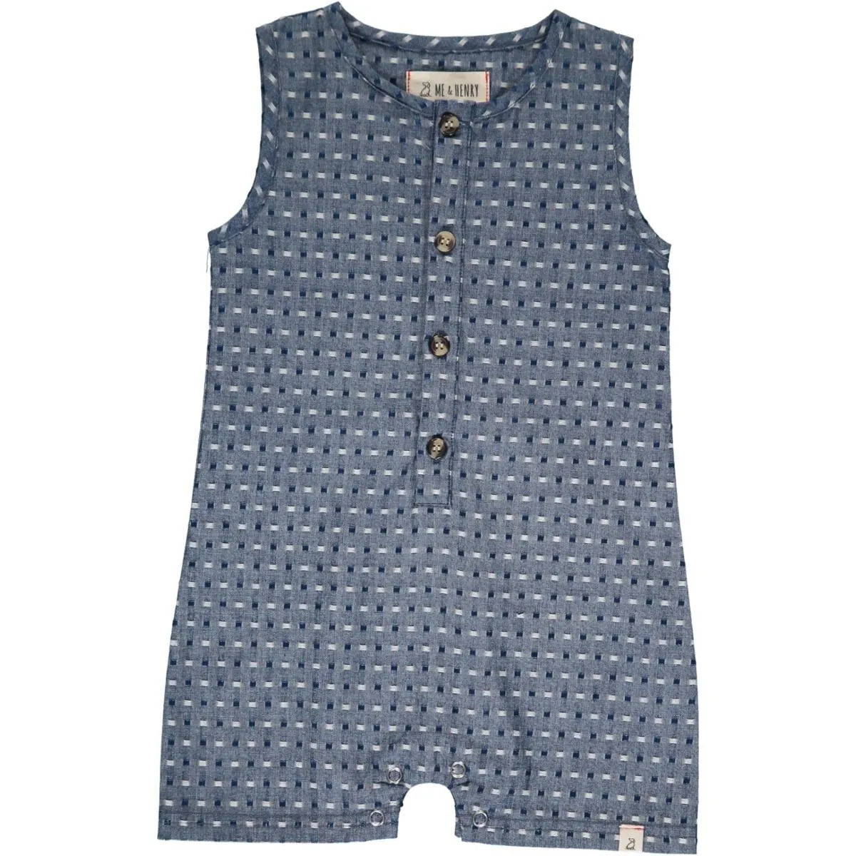 Me & Henry Pulled Chambray Sandy Playsuit