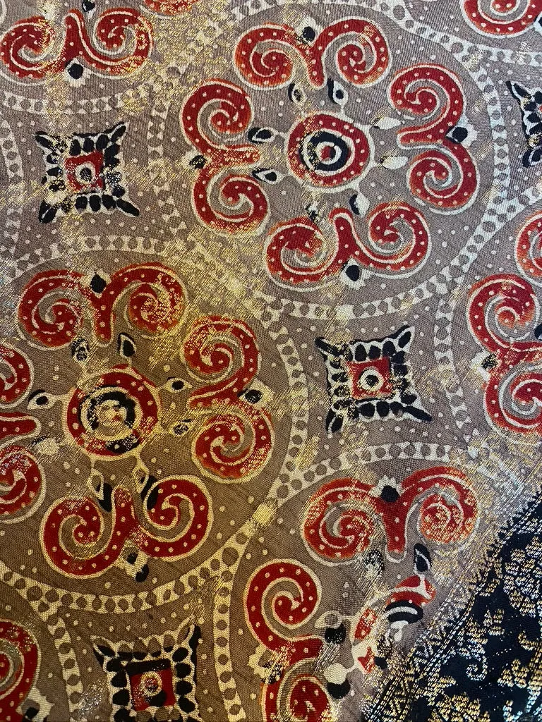 METALLIC AJRAKH SHAWL