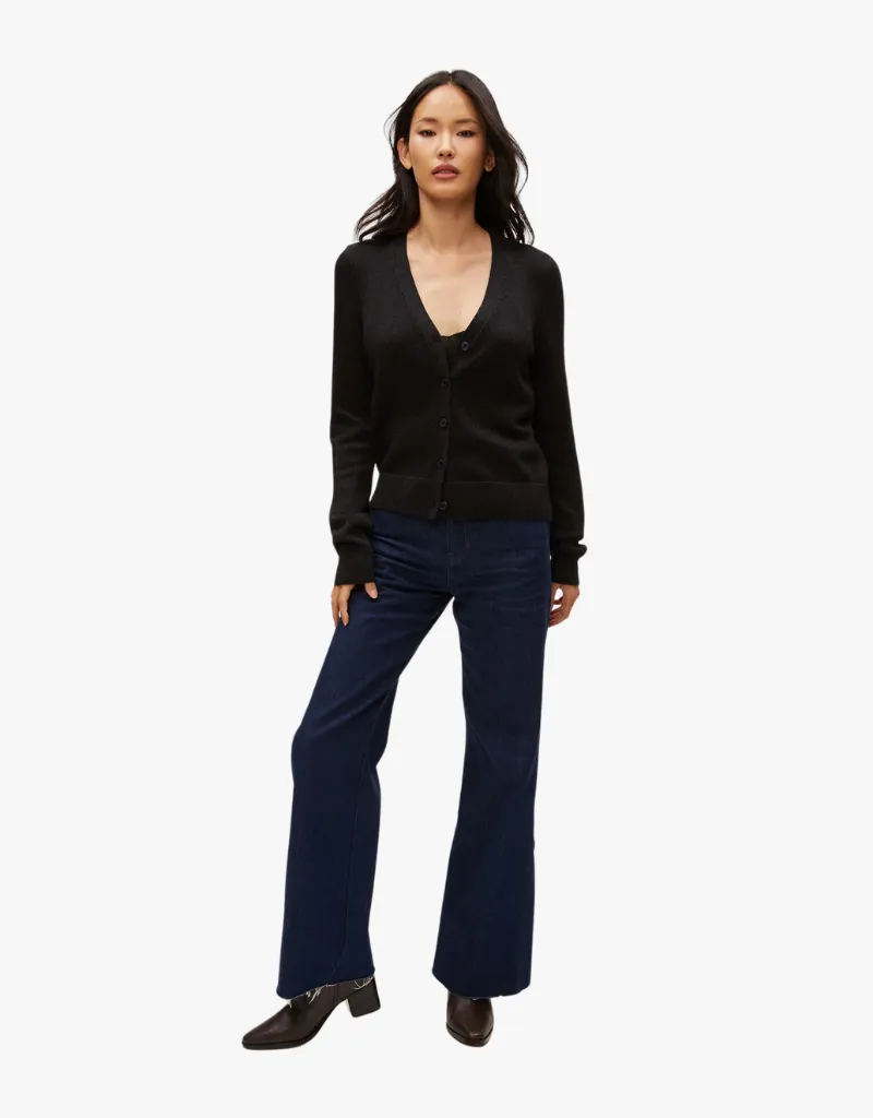 Michael Stars Ruiz Metallic Cardigan in Black