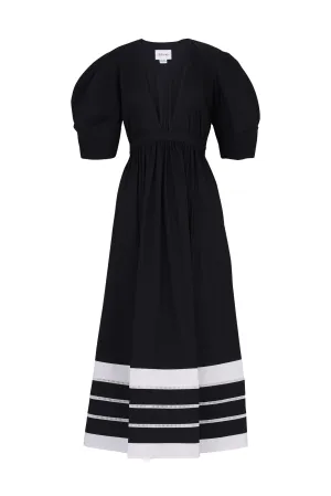 Miel Dress in Black / White
