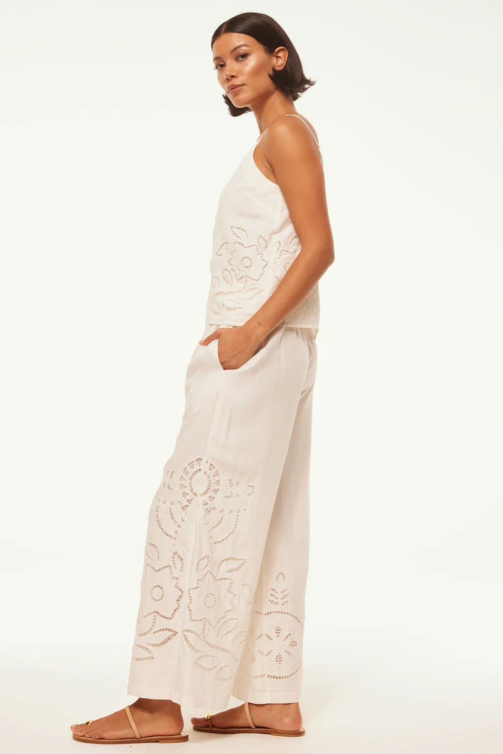 MISA - Marcela Top - White Eyelet