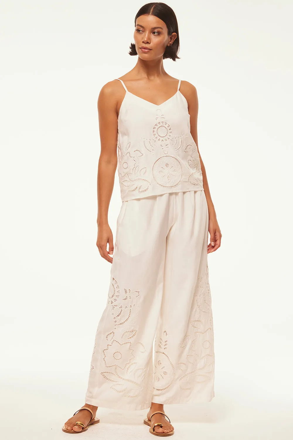 MISA - Marcela Top - White Eyelet