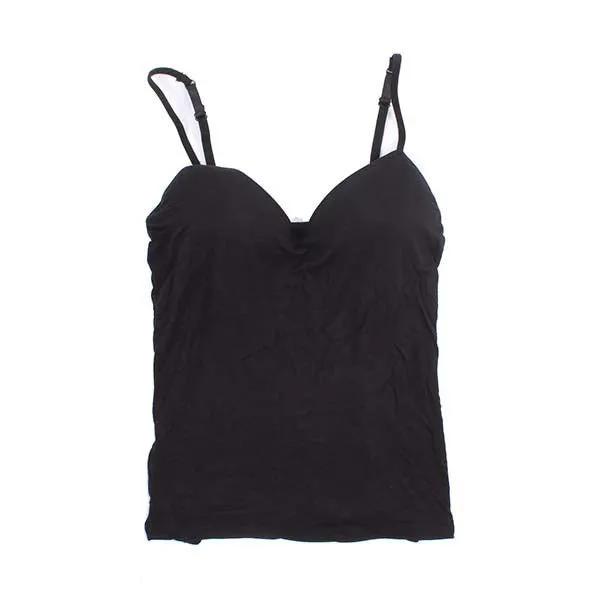 Modal Adjustable Strap Built In Bra Self Mold Bra Tank Top Camisole