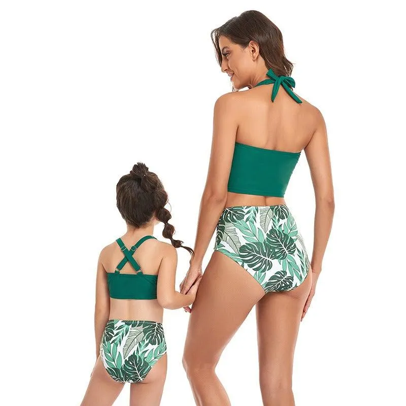 Mom & Child Matching Two Piece Swimsuit