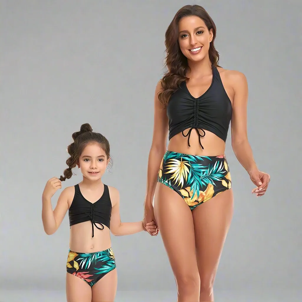 Mom & Child Matching Two Piece Swimsuit