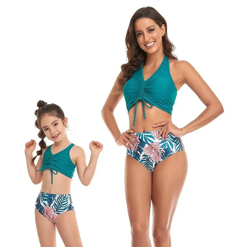 Mom & Child Matching Two Piece Swimsuit
