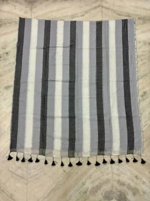 Mul Cotton jari border stripe Saree