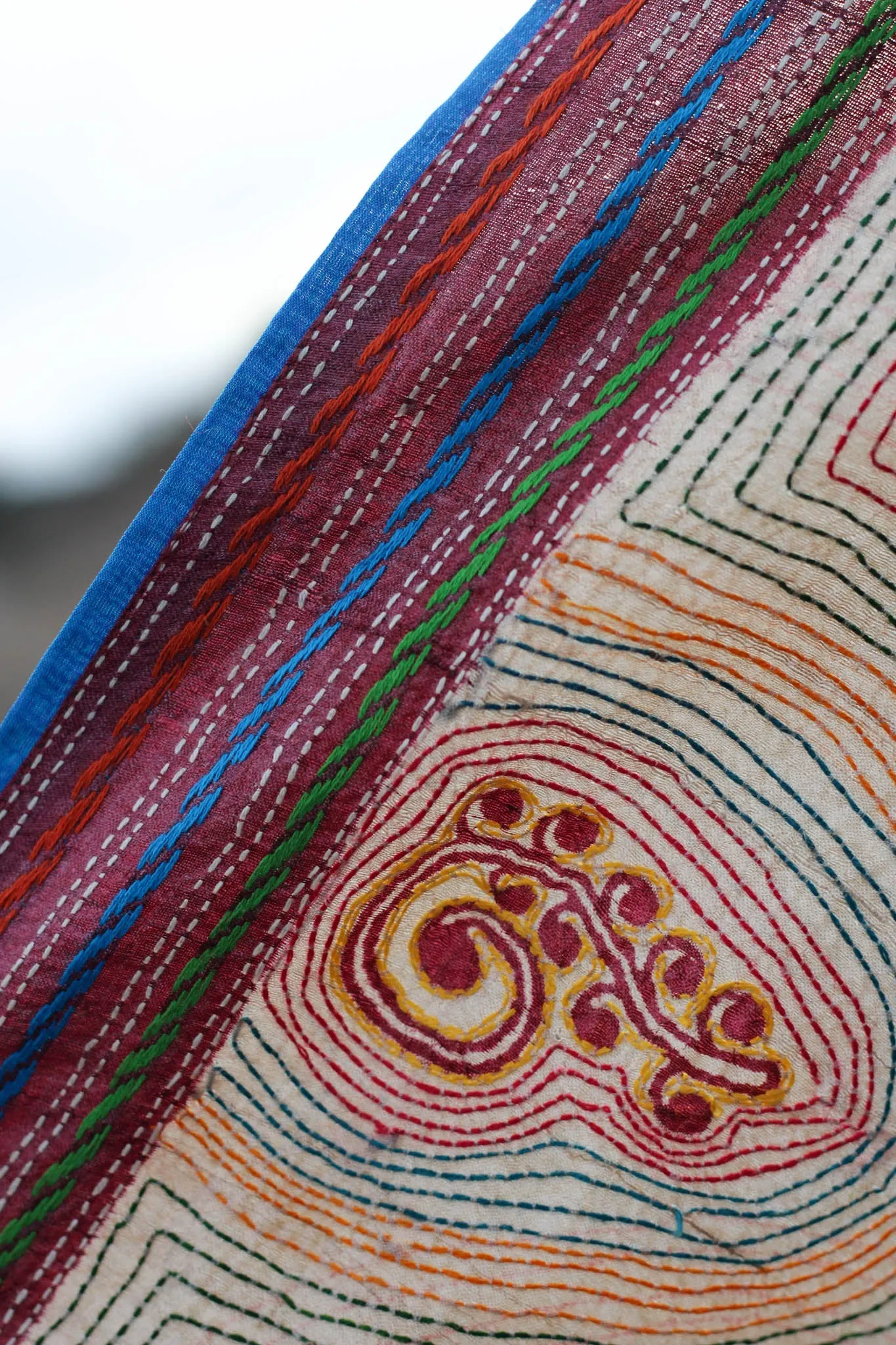 Multicolor Kantha Scarf