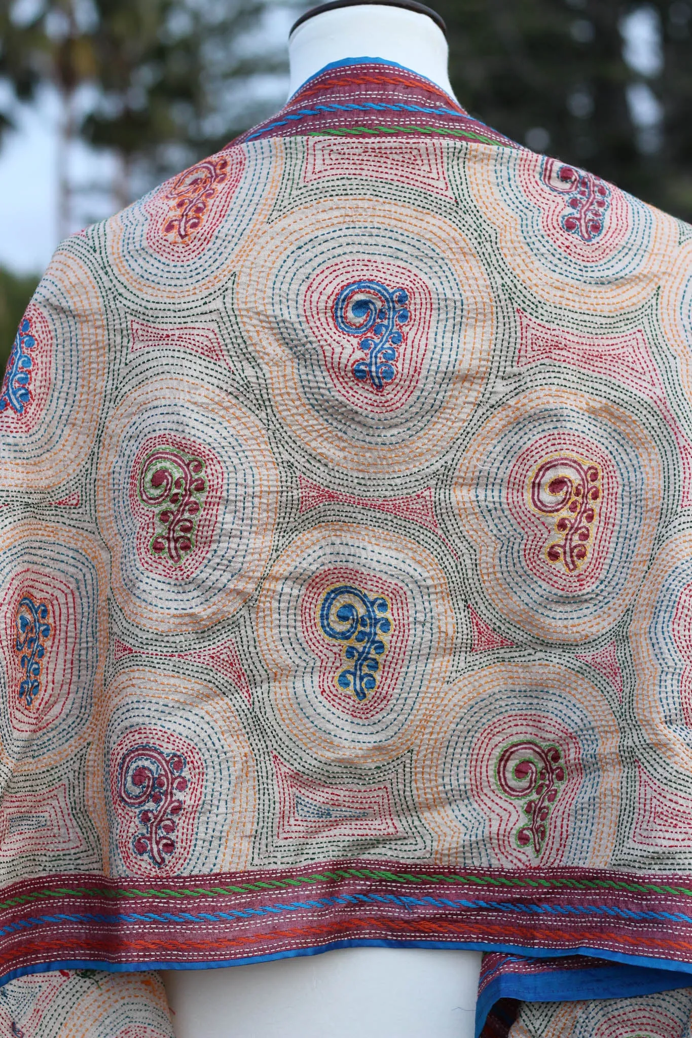 Multicolor Kantha Scarf