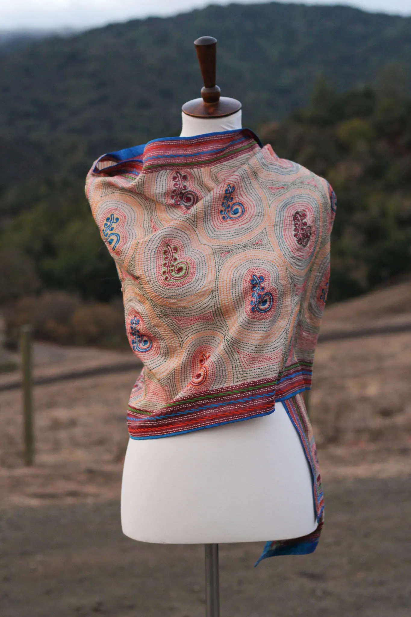 Multicolor Kantha Scarf