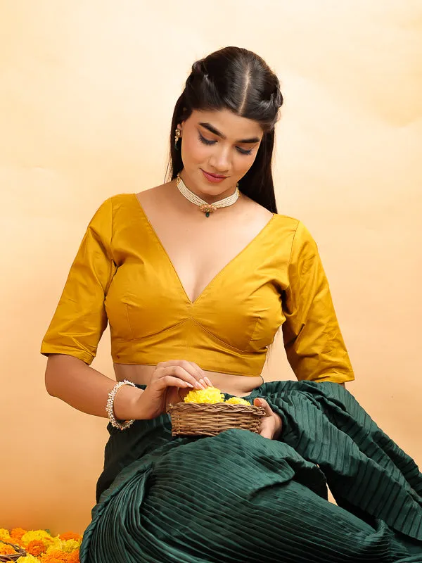 Mustard Yellow Cotton Blouse