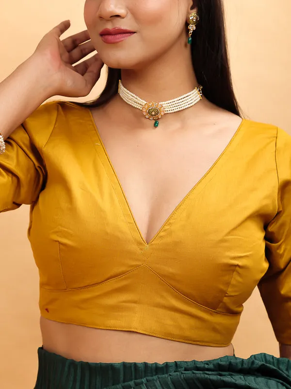 Mustard Yellow Cotton Blouse