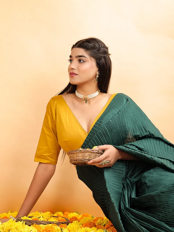 Mustard Yellow Cotton Blouse