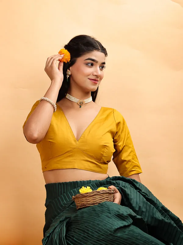 Mustard Yellow Cotton Blouse