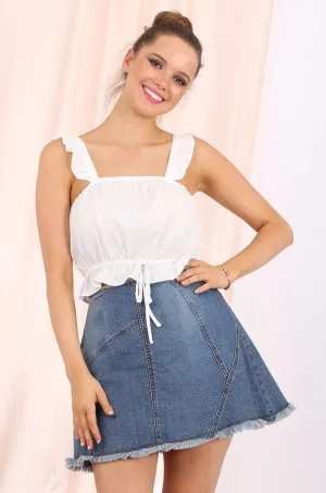 Mya cropped top in white