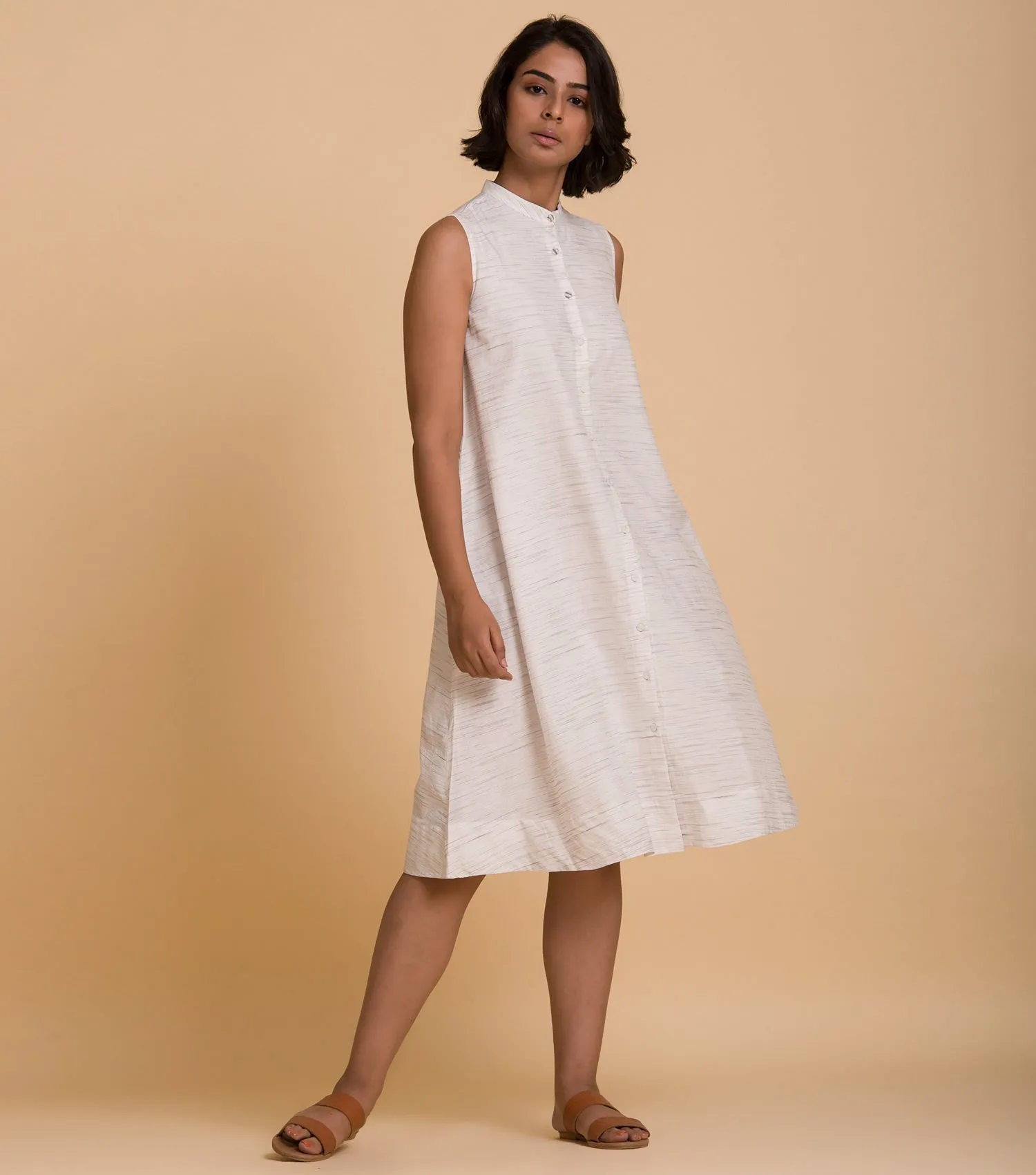 Natural cotton shirt dress