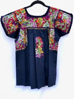 Navy and Multicolor Felicia Blouse - S