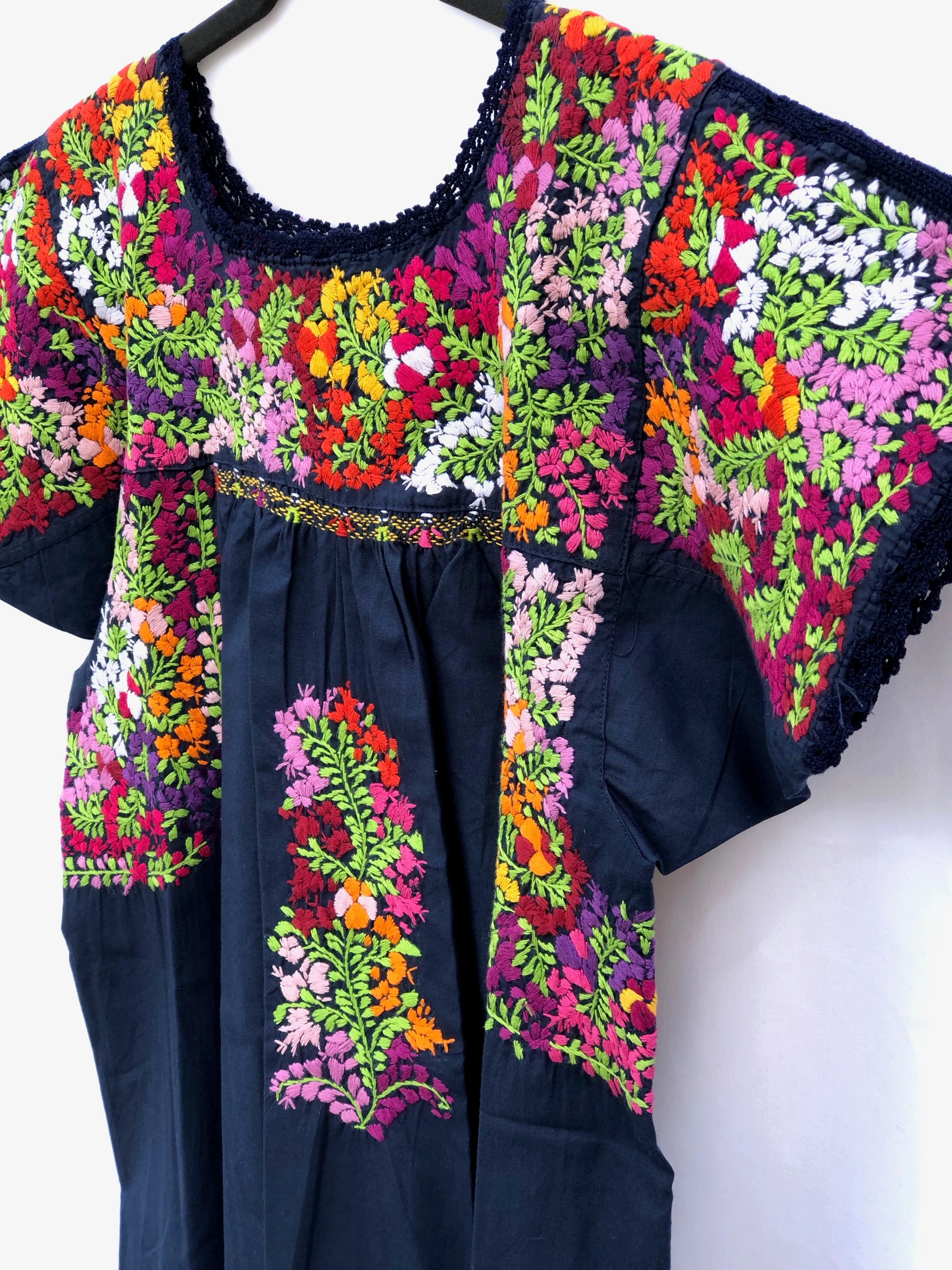 Navy and Multicolor Felicia Blouse - S