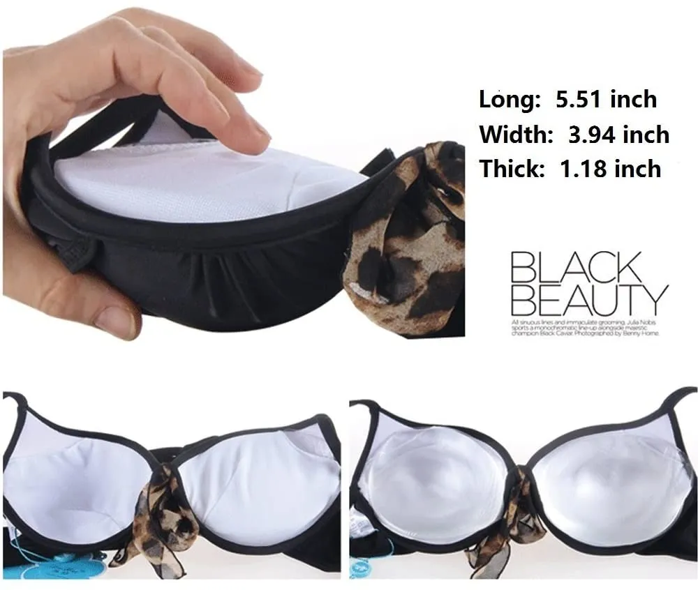 New (Clear) - Silicone Breast Inserts - Waterproof Enhancer Clear Gel Push Up Bra Inserts for Swimsuits & Bikini