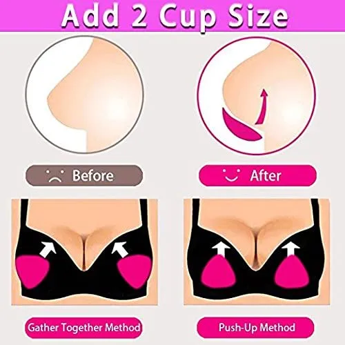 New (Clear) - Silicone Breast Inserts - Waterproof Enhancer Clear Gel Push Up Bra Inserts for Swimsuits & Bikini