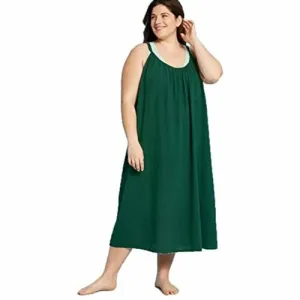 New Women's Women's Midi Cover Up Dress! Roomy, perfect for summer! Green PLUS Sz 3X/4X!