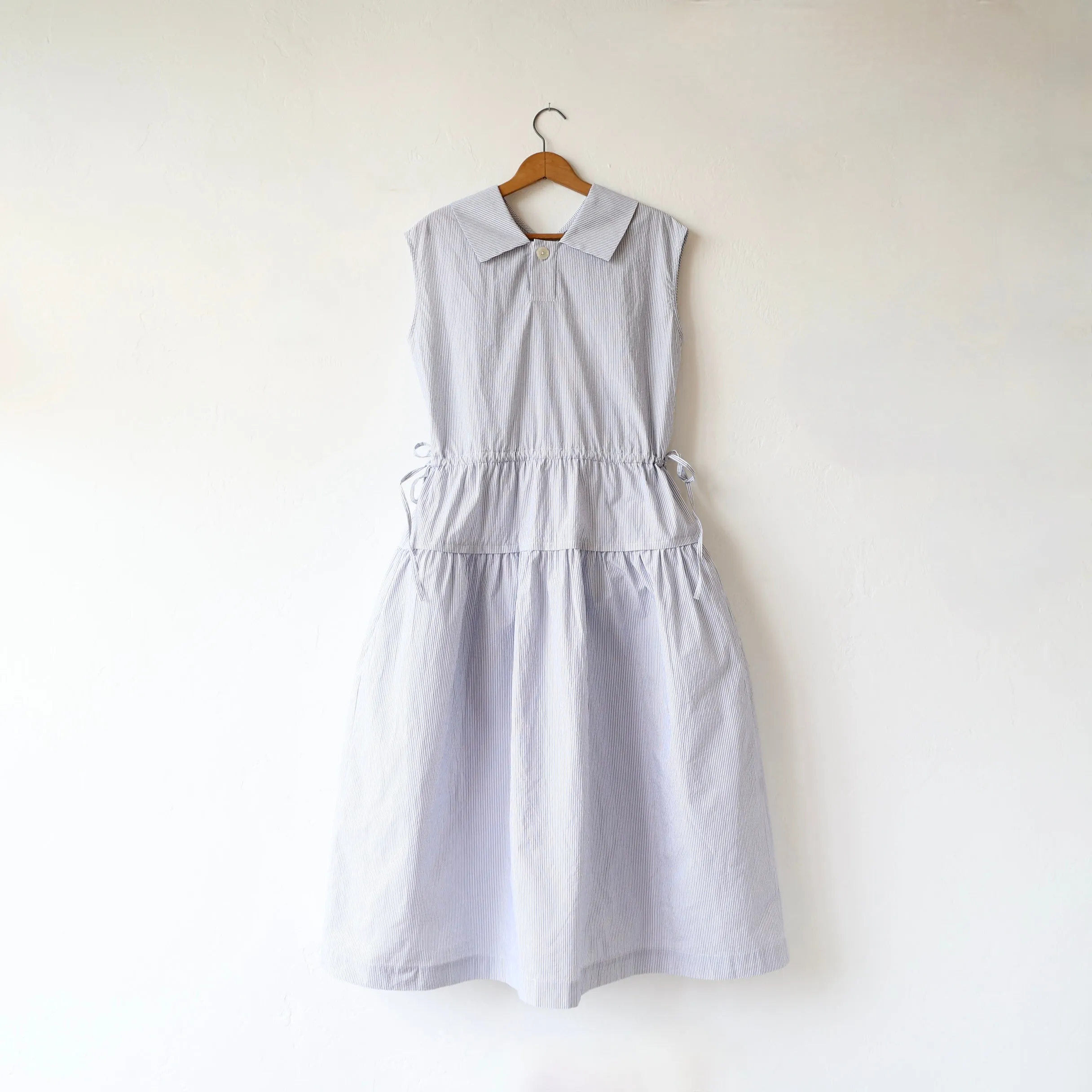 Nicholson & Nicholson Cotton Sleeveless Dress - Blue Stripe
