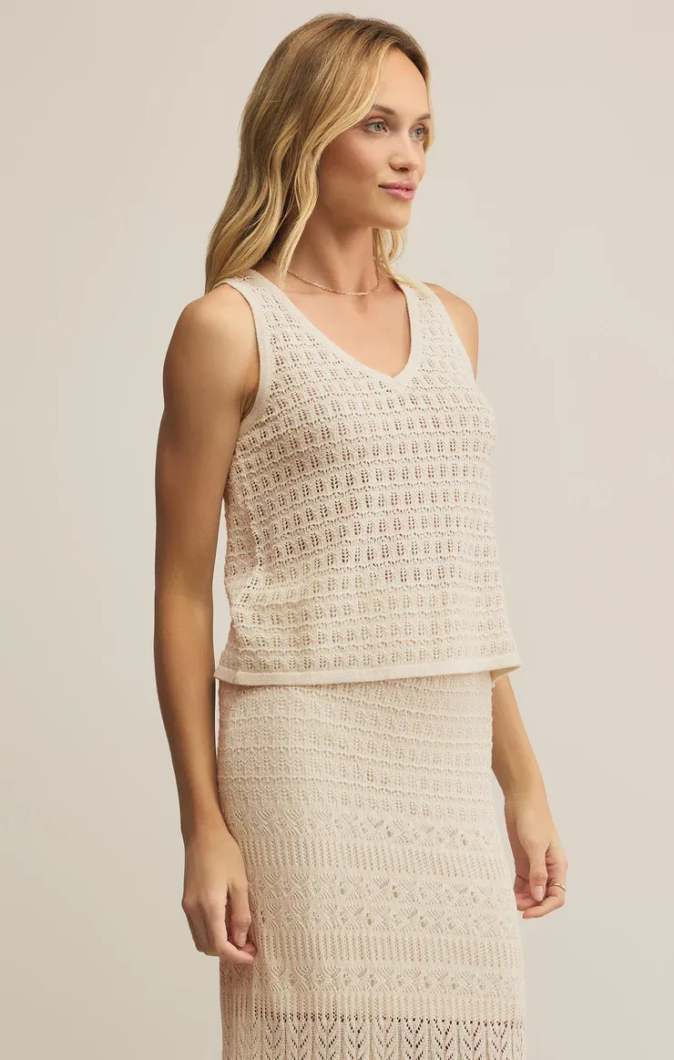 Nilo Crochet Tank Sea Salt
