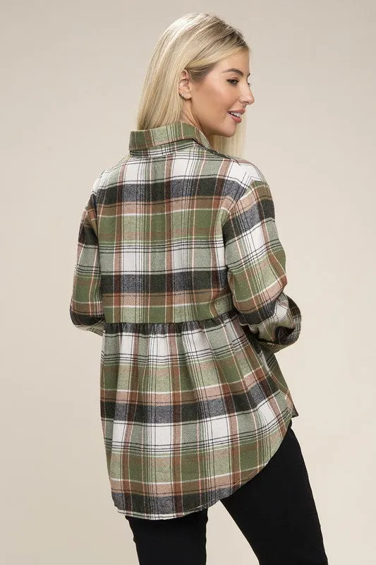 Nuvi Apparel Checked Pocket long sleeve shirt