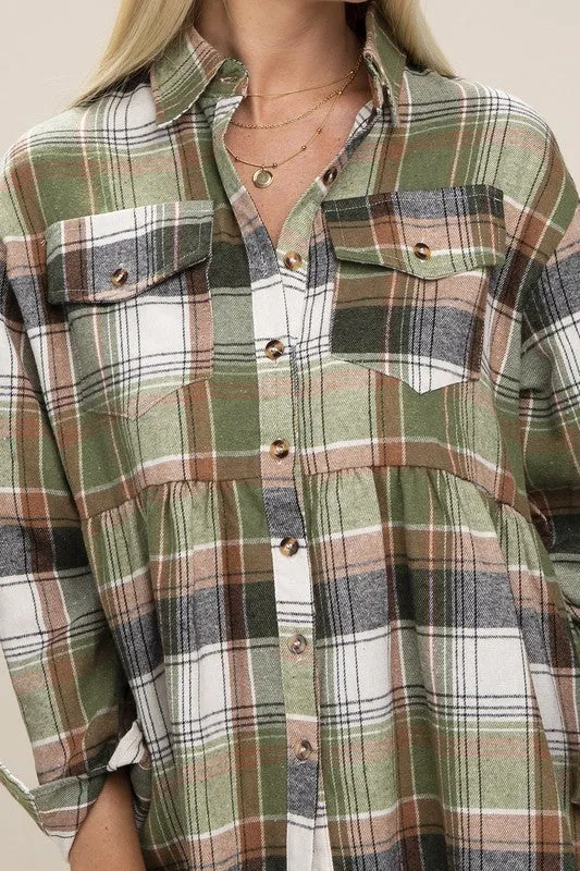 Nuvi Apparel Checked Pocket long sleeve shirt