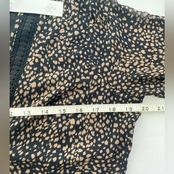 NWT Baltic Born Cha Cha Print Maxi Dress Black And Tan Size Large