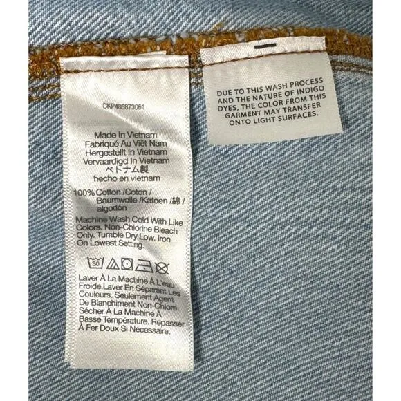 NWT Madewell Denim A-Line Sleeveless Mini Dress Fitzgerald Wash Size 2