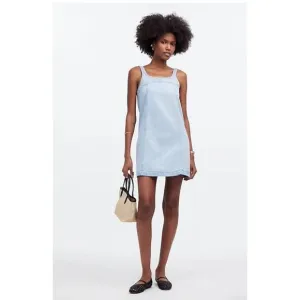 NWT Madewell Denim A-Line Sleeveless Mini Dress Fitzgerald Wash Size 2