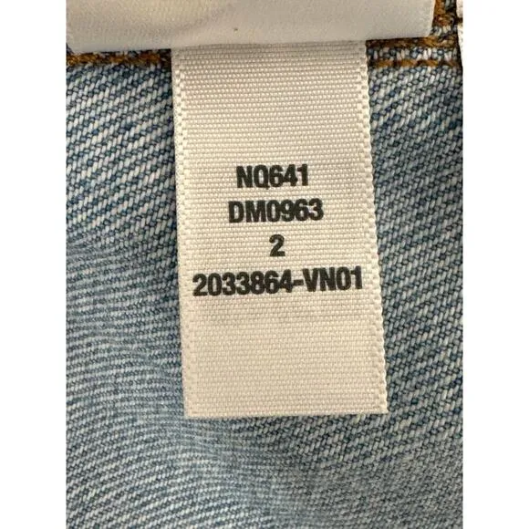 NWT Madewell Denim A-Line Sleeveless Mini Dress Fitzgerald Wash Size 2