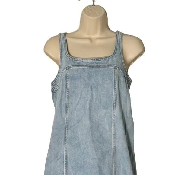 NWT Madewell Denim A-Line Sleeveless Mini Dress Fitzgerald Wash Size 2