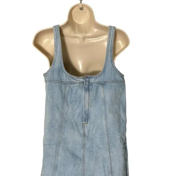 NWT Madewell Denim A-Line Sleeveless Mini Dress Fitzgerald Wash Size 2