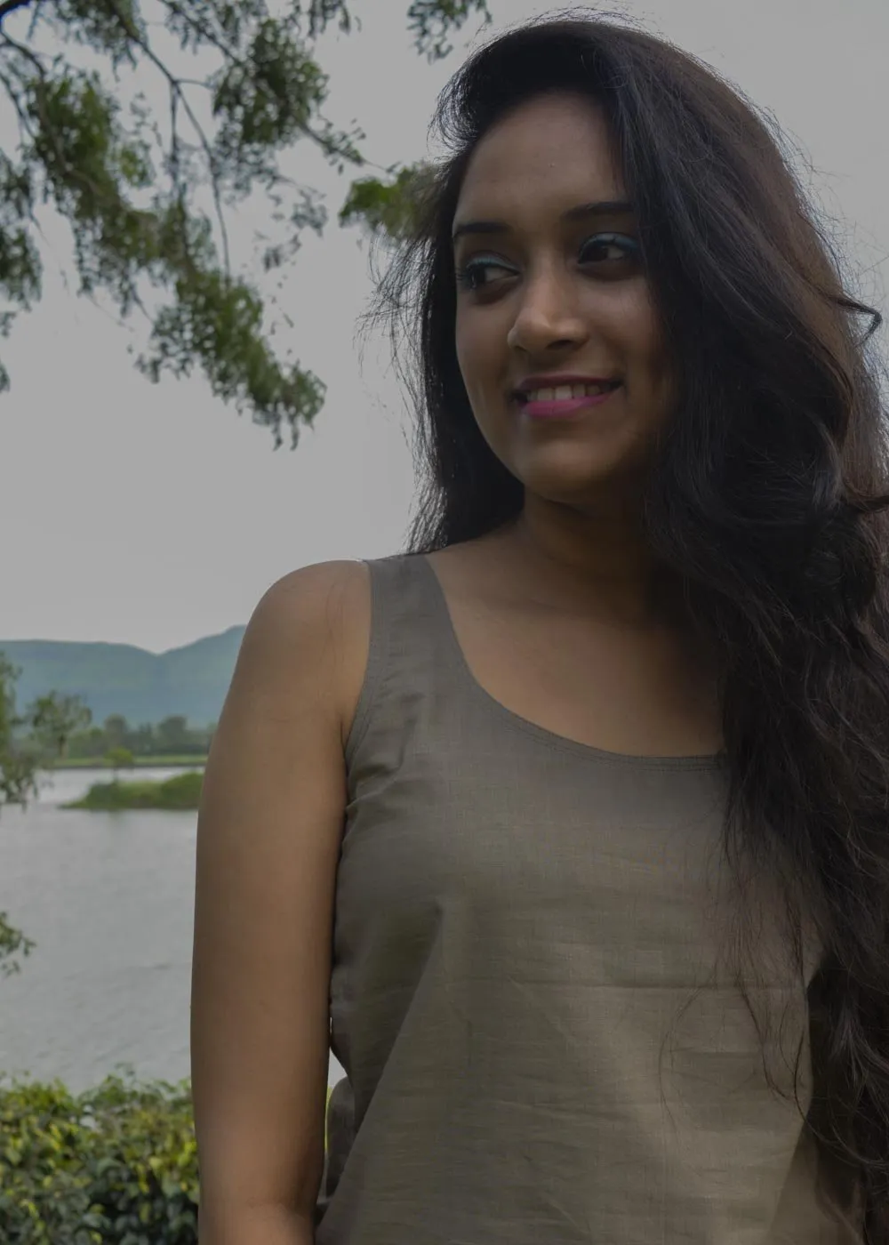 Oak - Organic Cotton Taupe Tank Top