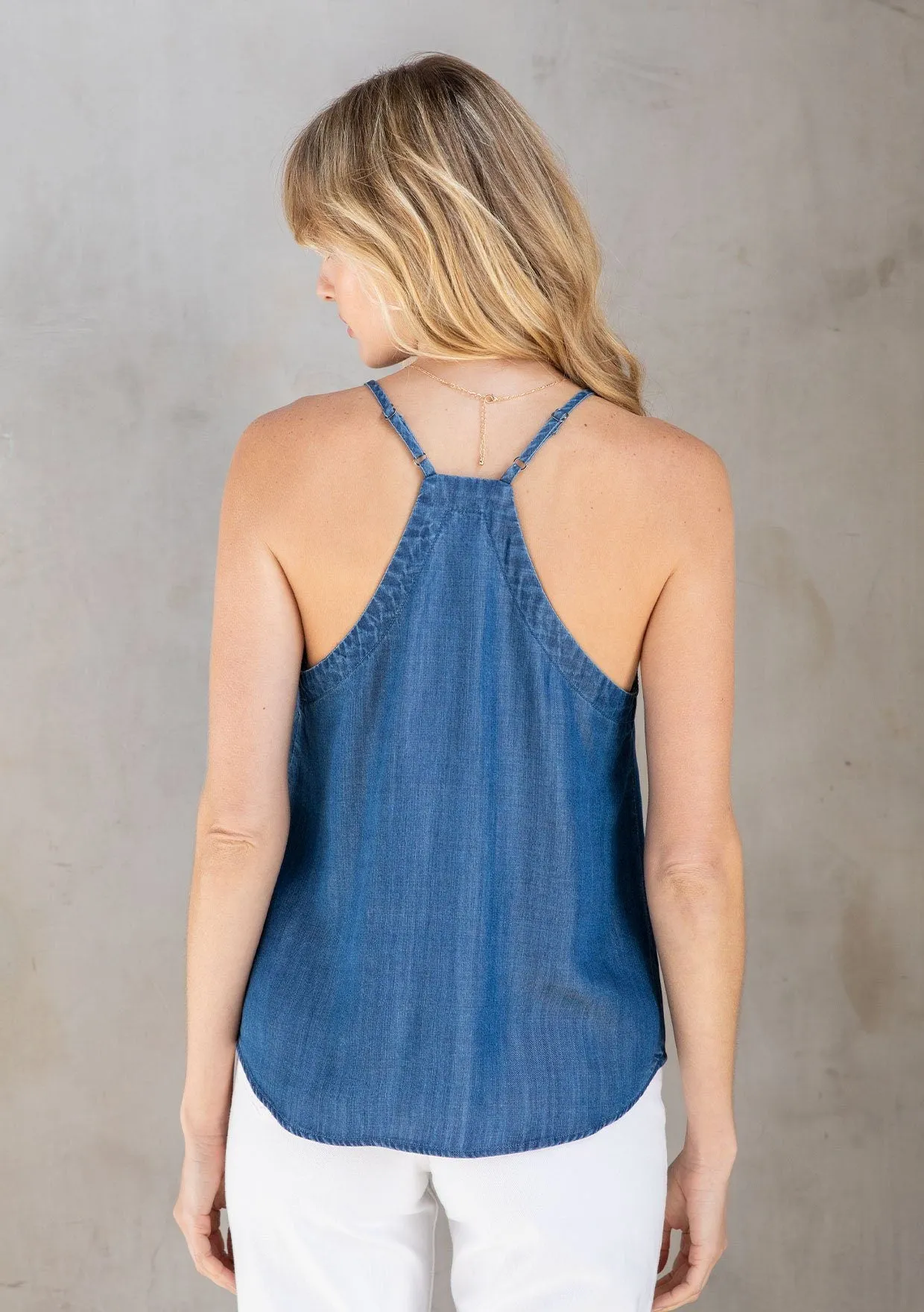 Ocean Breeze Button Front Cami