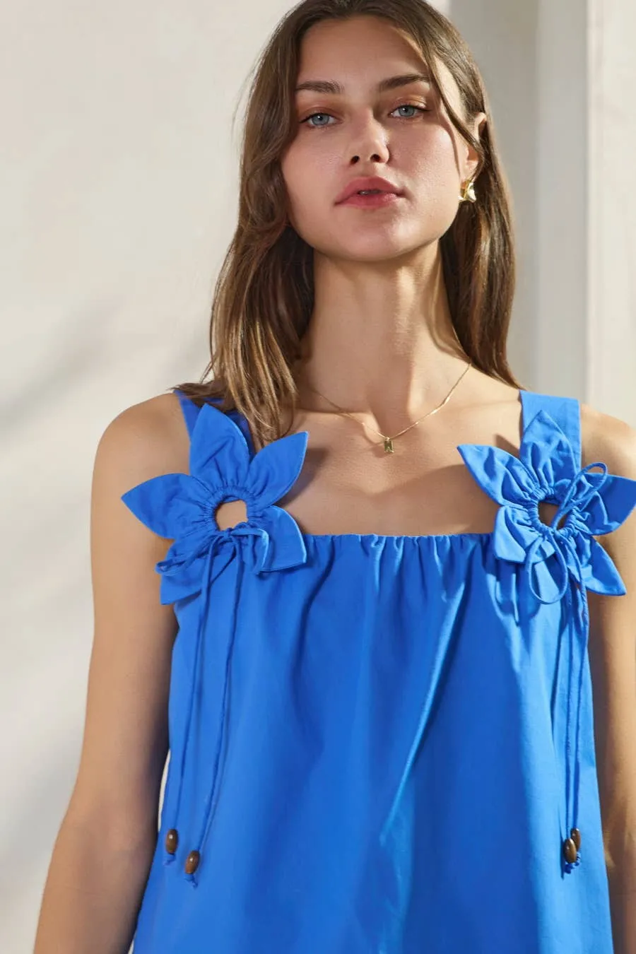 Oddi - Solid Poplin Sleeveless Top