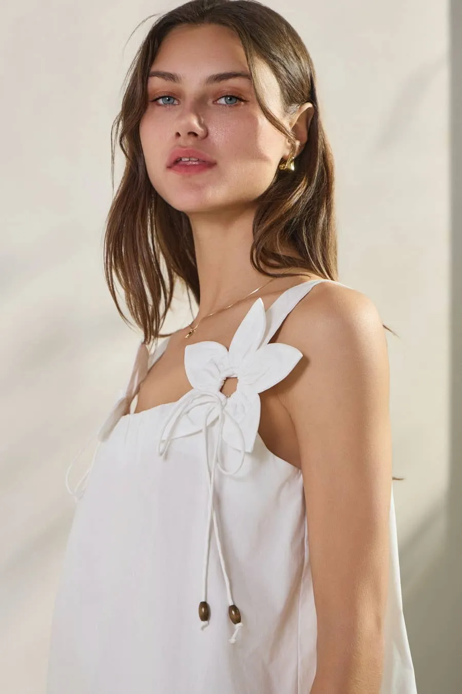 Oddi - Solid Poplin Sleeveless Top