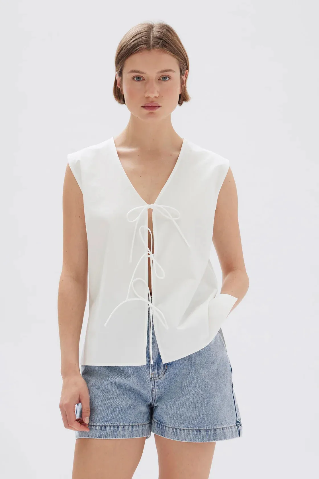 OLLIE POPLIN TEE | WHITE