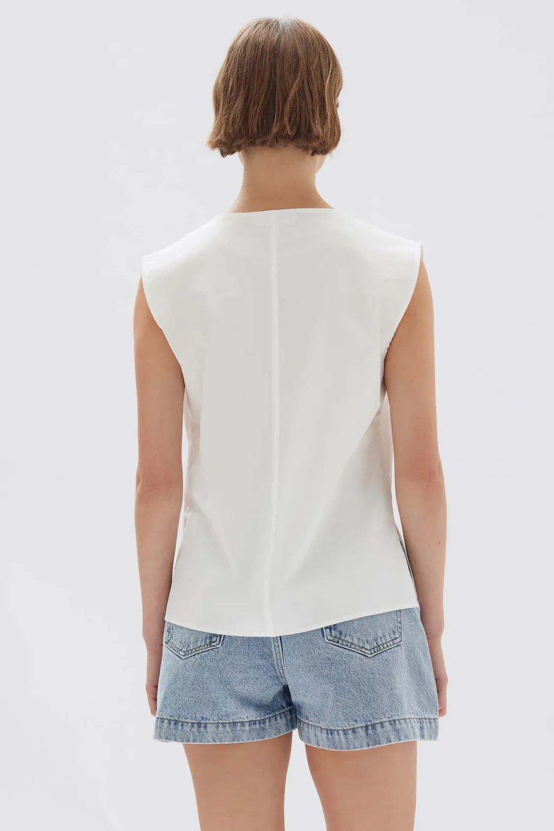 OLLIE POPLIN TEE | WHITE