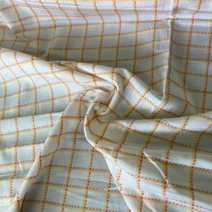 Orange Cotton Check